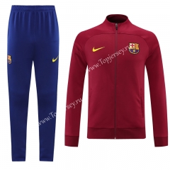 2022-2023 Barcelona Maroon Thailand Soccer Jacket Uniform-LH