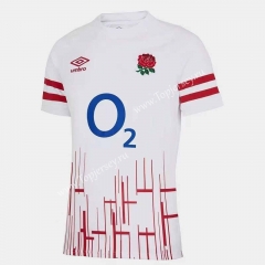 2022-2023 England Home White Thailand Rugby Shirt