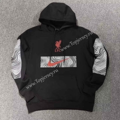 2022-2023 Liverpool Black Thailand Soccer Tracksuit Top With Hat-LH