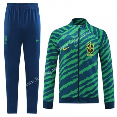 2022-2023 Brazil Green Thailand Soccer Jacket Uniform -LH