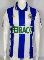 Retro Vesion 99-00 Deportivo La Coruña Home Blue&White Thailand Soccer Jersey AAA-503
