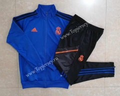2022-2023 Real Madrid Camouflage Blue Thailand Soccer Jacket Uniform-815