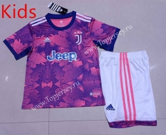 2022-2023 Juventus 2nd Away Pink Kids/Youth Soccer Uniform-507
