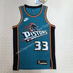 2022-2023 Retro Edition Detroit Pistons Blue #33 NBA Jersey-311