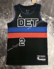 2022-2023 Jordan Limited Version Detroit Pistons Black #2 NBA Jersey-311