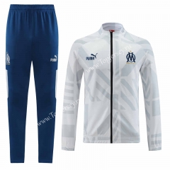 2022-2023 Olympique Marseille White Thailand Soccer Jacket Uniform-LH