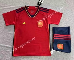 2022-2023 World Cup Spain Home Red Soccer Uniform-SJ