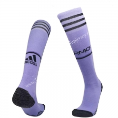 2022-2023 Real Madrid Away Purple Thailand Soccer Socks