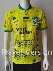 Player Version 2022-2023 Joint Edition Brazil Yellow Thailand Soccer Jersey AAA-807