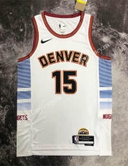 2022-2023 City Edition Denver Nuggets White #15 NBA Jersey-311