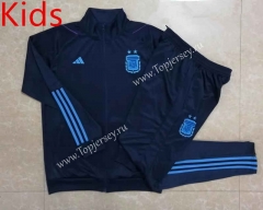 2022-2023 Argentina Royal Blue Kids/Youth Soccer Jacket Uniform-815