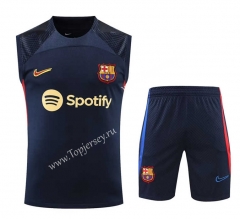 2022-2023 Barcelona Royal Blue Thailand Soccer Vest Uniform-418