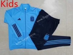 2022-2023 Argentina Light Blue Kids/Youth Soccer Jacket Uniform-815