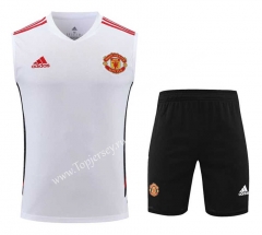 2022-2023 Manchester United White Thailand Soccer Vest Uniform-418