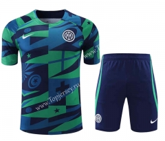 2022-2023 Inter Milan Blue&Green Thailand Training Soccer Uniform-418