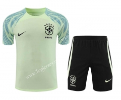 2022-2023 Brazil Light Green Thailand Training Soccer Uniform-418