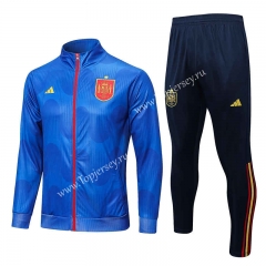 2022-2023 Spain Camouflage Blue Thailand Soccer Jacket Unifrom-815