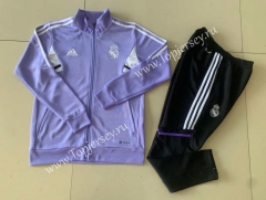 2022-2023 Real Madrid Light Purple Thailand Soccer Jacket Uniform-GDP
