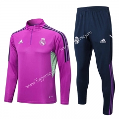 2022-2023 Real Madrid Purple Thailand Soccer Tracksuit-815