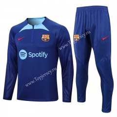 2022-2023 Barcelona Camouflage Blue Thailand Soccer Tracksuit -815