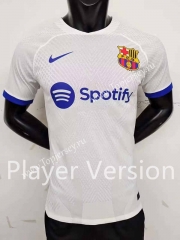 Player Version 2023-2024 Barcelona White Thailand Soccer Jersey AAA