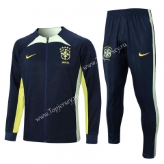 2022-2023 Brazil Royal Blue Thailand Soccer Jacket Uniform -815