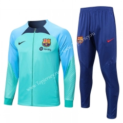 2022-2023 Barcelona Blue&Green Thailand Soccer Jacket Uniform-815