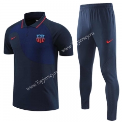 2022-2023 Barcelona Royal Blue Thailand Polo Uniform-4627