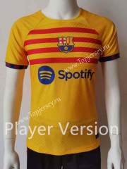 Player Version 2022-2023 Barcelona 3rd Away Yellow Thailand Soccer Jersey AAA-807