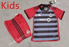 2023-2024 Toronto FC Home Gray&Black Kids/Youth Soccer Uniform-8423