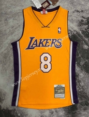 Retro Edition 00 Los Angeles Lakers Yellow #8 NBA Jersey-311
