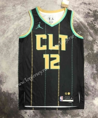 2023 City Edition Charlotte Hornets Black #12 NBA Jersey-311