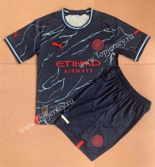 2022-2023 Concept Version Manchester City Black&Blue Soccer Uniform-AY