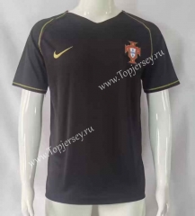 Retro Version 06 Portugal Away Black Thailand Soccer Jersey AAA-503
