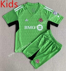 2023-2024 Toronto FC Goalkeeper Green Kids/Youth Soccer Uniform-AY