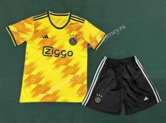 2023-2024 Ajax Away Yellow Soccer Uniform-8975