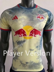 Player Version 2023-2024 New York Red Bulls Away Yellow Thailand Soccer Jersey AAA-518
