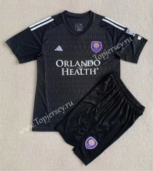 2023-2024 Orlando City Goalkeeper Black Soccer Uniform-AY