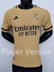 Player Version 2023-2024 Real Madrid Yellow Thailand Soccer Jersey AAA-9926