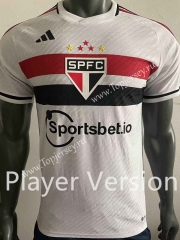 Player Version 2023-2024 Sao Paulo Futebol Clube Home White Thailand Soccer Jersey AAA-518