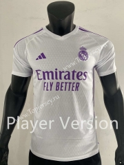 Player Version 2023-2024 Real Madrid White Thailand Soccer Jersey AAA-SJ