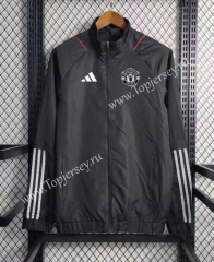 2023-2024 Manchester United Black Thailand Trench Coats-GDP