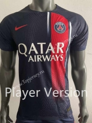 Player Version 2023-2024 Correct Version Paris Home Royal Blue Thailand Soccer Jersey AAA-518