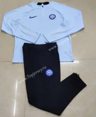 2023-2024 Inter Milan Light Blue Thailand Soccer Tracksuit-411