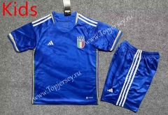 2023-2024 Italy Home Blue Kids/Youth Soccer Uniform-6748