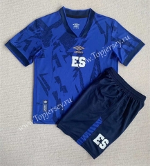 2023-2024 El Salvador Home Blue Soccer Uniform-AY