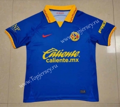 (S-4XL) 2023-2024 Club America Away Blue Thailand Soccer Jersey AAA-818