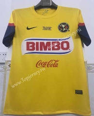 Retro Version 2013 Club America Home Yellow Thailand Soccer Jersey AAA-1332
