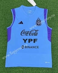 (S-4XL) 2023-2024 Argentina Blue Thailand Soccer Vest AAA-403