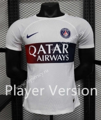 Player Version 2023-2024 Paris Away White Thailand Soccer Jersey AAA-888
